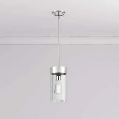 New 👏 Signature Hardware Hanzell 60W 1-Light Medium E-26 Pendant in Polished Chrome 🥰