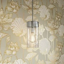 New 👏 Signature Hardware Hanzell 60W 1-Light Medium E-26 Pendant in Polished Chrome 🥰 -Signature Hardware shop Query 1003