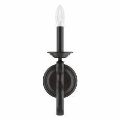 Deals 🔔 Signature Hardware Birkdale 60W 15-1/8 in. 1-Light Candelabra E-12 Wall Sconce in Oil Rubbed Bronze 🔥