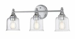Best Pirce ⭐ Signature Hardware Hesby 60W 3-Light Medium E-26 Bath Light in Polished Chrome 🤩 -Signature Hardware shop Query 104