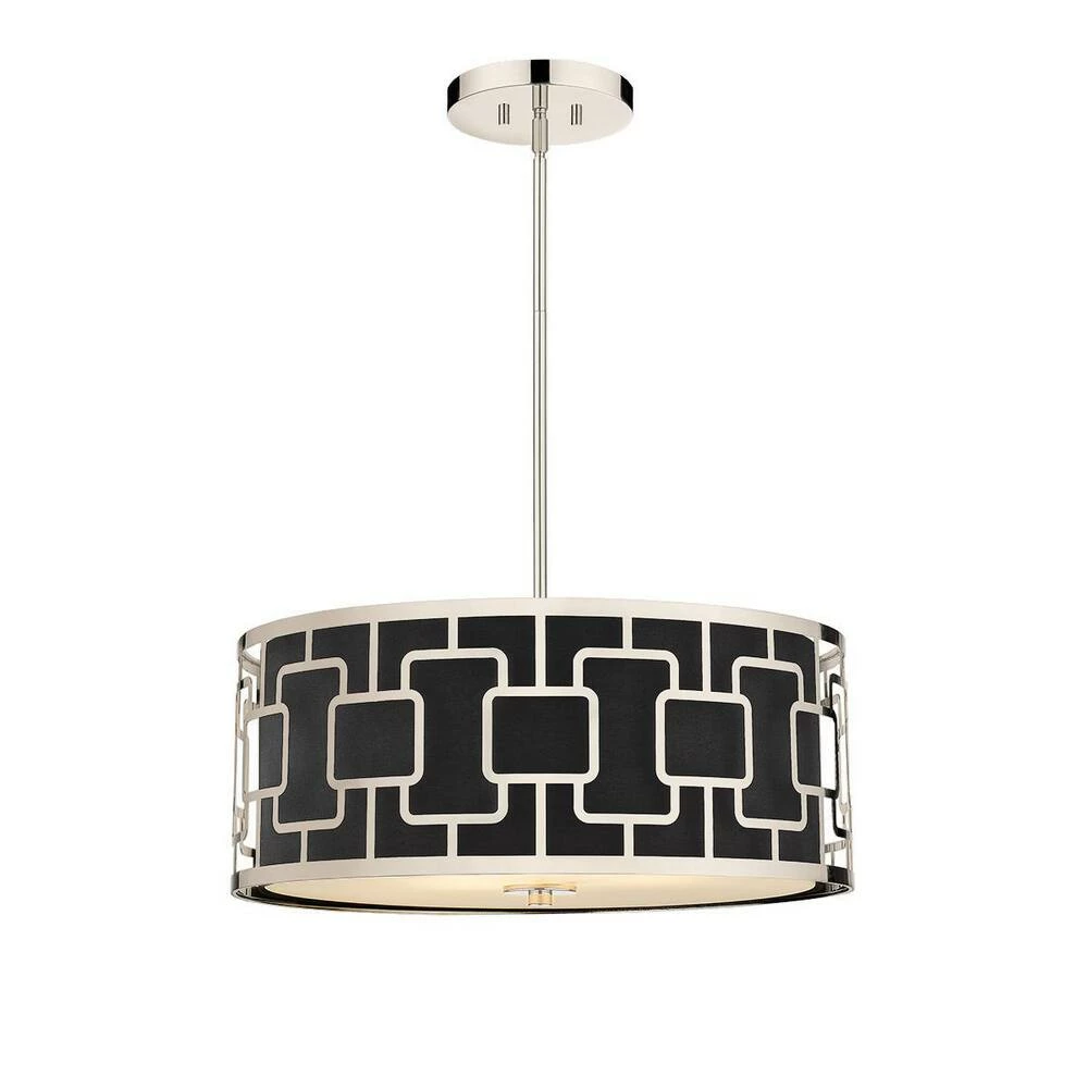 New 👍 Signature Hardware Veramar 22 in. 60W 3-Light Medium E-26 Incandescent Pendant in Polished Nickel 💯 5 New 👍 Signature Hardware Veramar 22 in. 60W 3-Light Medium E-26 Incandescent Pendant in Polished Nickel 💯 - Image 3