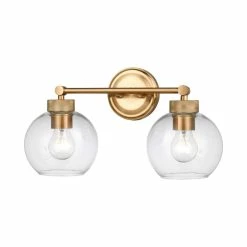Promo 🤩 Signature Hardware Albury 60W 2-Light Medium E-26 Vanity Fixture in Brushed Gold 🎉 -Signature Hardware shop Query 1057