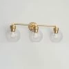 Discount 😉 Signature Hardware Albury 60W 3-Light Medium E-26 Vanity Fixture in Brushed Gold 🔥 -Signature Hardware shop Query 1079