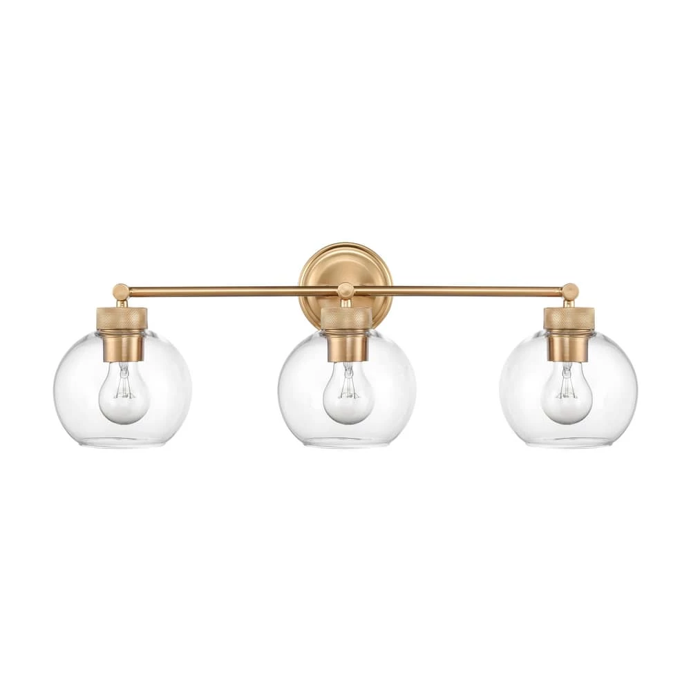 Discount 😉 Signature Hardware Albury 60W 3-Light Medium E-26 Vanity Fixture in Brushed Gold 🔥 5 Discount 😉 Signature Hardware Albury 60W 3-Light Medium E-26 Vanity Fixture in Brushed Gold 🔥 - Image 3