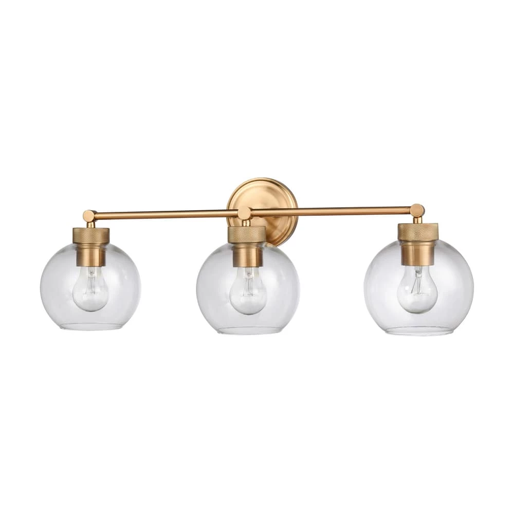 Discount 😉 Signature Hardware Albury 60W 3-Light Medium E-26 Vanity Fixture in Brushed Gold 🔥 6 Discount 😉 Signature Hardware Albury 60W 3-Light Medium E-26 Vanity Fixture in Brushed Gold 🔥 - Image 4