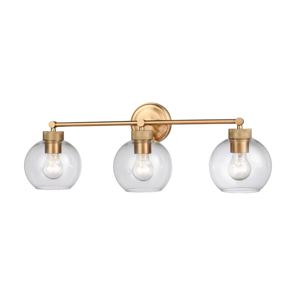 Discount 😉 Signature Hardware Albury 60W 3-Light Medium E-26 Vanity Fixture in Brushed Gold 🔥 7 Discount 😉 Signature Hardware Albury 60W 3-Light Medium E-26 Vanity Fixture in Brushed Gold 🔥 - Image 5