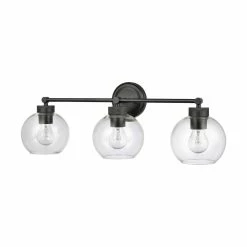 Best Sale 🔥 Signature Hardware Albury 60W 3-Light Medium E-26 Vanity Fixture in Matte Black 😉 -Signature Hardware shop Query 1088