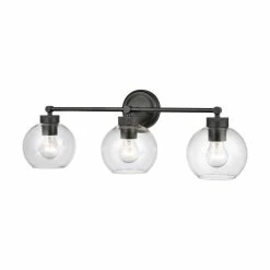 Best Sale 🔥 Signature Hardware Albury 60W 3-Light Medium E-26 Vanity Fixture in Matte Black 😉 -Signature Hardware shop Query 1089