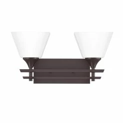 Brand new ⭐ Signature Hardware McBryde 8-3/4 x 17-1/8 in. 100W 2-Light Medium E-26 Vanity Fixture in Oil Rubbed Bronze 🥰