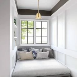 Promo 🤩 Signature Hardware Risom 60W 1-Light Medium E-26 Pendant in Brushed Gold 👏 -Signature Hardware shop Query 1113