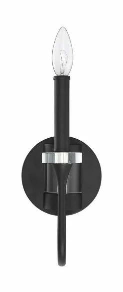 Best deal 😉 Signature Hardware Blackpool 11-1/8 in. 60W 1-Light Wall Sconce in Black 👍