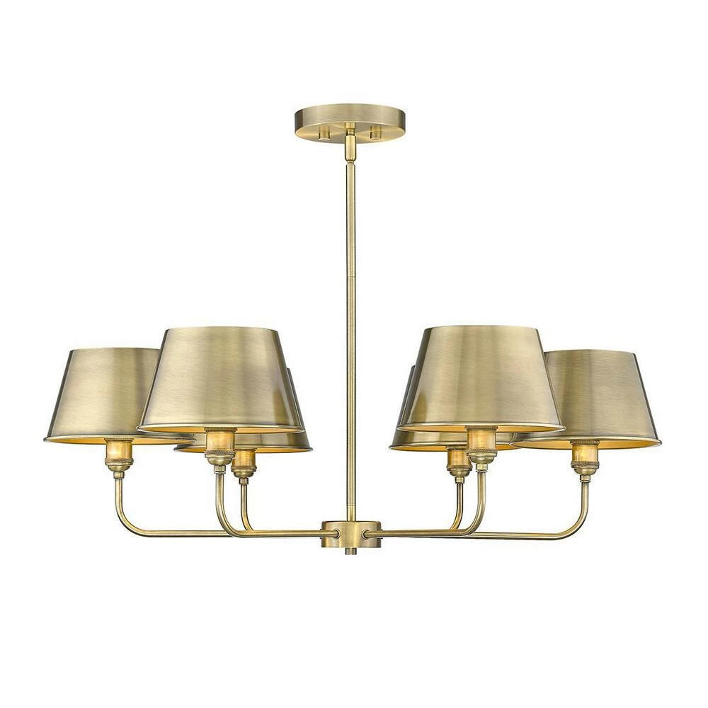 Promo ๐ Signature Hardware Stanburn 60W 6-Light Medium E-26 Incandescent Chandelier in Aged Brass ๐ 5 Promo ๐ Signature Hardware Stanburn 60W 6-Light Medium E-26 Incandescent Chandelier in Aged Brass ๐ - Image 3