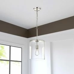 Cheap 🤩 Signature Hardware Beringer 60W 1-Light Medium E-26 Pendant in Polished Nickel 👍 -Signature Hardware shop Query 1193