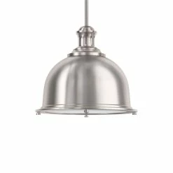 Cheapest 🔔 Signature Hardware Chisum 100W 1-Light Medium E-26 Pendant in Brushed Nickel 😉