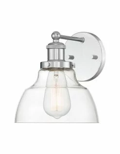 Deals 🔔 Signature Hardware Mooretown 8-7/8 in. 100W 1-Light Bath Light in Polished Chrome ❤️ -Signature Hardware shop Query 1217