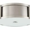 Hot Sale 🛒 Signature Hardware Javins 60W 3-Light Glass Flush Mount Ceiling Fixture in Antique Pewter 🔥 -Signature Hardware shop Query 1232