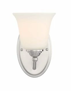 Flash Sale 🤩 Signature Hardware Sedley 100W 1-Light Medium E-27 Incandescent Vanity Fixture in Brushed Nickel 👍 -Signature Hardware shop Query 1238