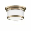 Wholesale ⌛ Signature Hardware ☀️ Summerlake 5-3/8 x 9-1/2 in. 100W 1-Light Medium E-26 Flush Mount Ceiling Fixture in Antique Brass ⌛ -Signature Hardware shop Query 1247