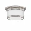 Hot Sale 😀 Signature Hardware 🌞 Summerlake 9-1/2 in. 100W 1-Light Wide Flushmount Drum Ceiling Fixture with Frosted Glass Shade in Brushed Nickel 🔥 -Signature Hardware shop Query 1248