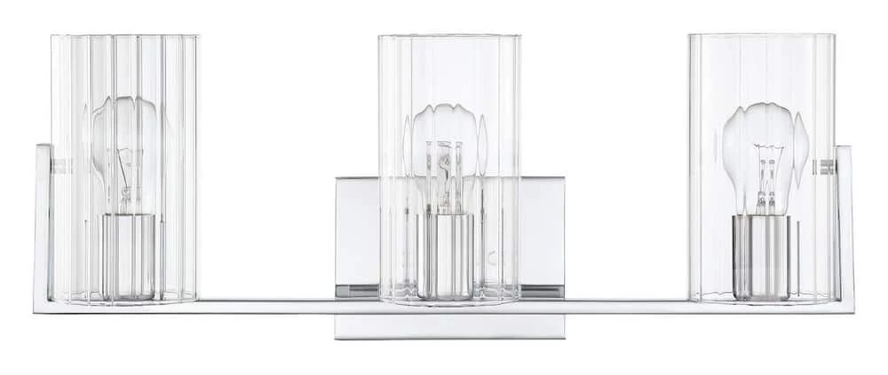 Brand new ๐ฅฐ Signature Hardware Lakeview 8-1/2 in. 60W 3-Light Bath Light in Polished Chrome ๐ฅฐ 3 Brand new ๐ฅฐ Signature Hardware Lakeview 8-1/2 in. 60W 3-Light Bath Light in Polished Chrome ๐ฅฐ