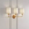 Best Pirce 🛒 Signature Hardware Poplin 60W 3-Light Candelabra E-12 Vanity Fixture in Brushed Gold 👍 -Signature Hardware shop Query 1264