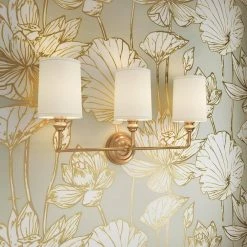 Best Pirce 🛒 Signature Hardware Poplin 60W 3-Light Candelabra E-12 Vanity Fixture in Brushed Gold 👍 -Signature Hardware shop Query 1269