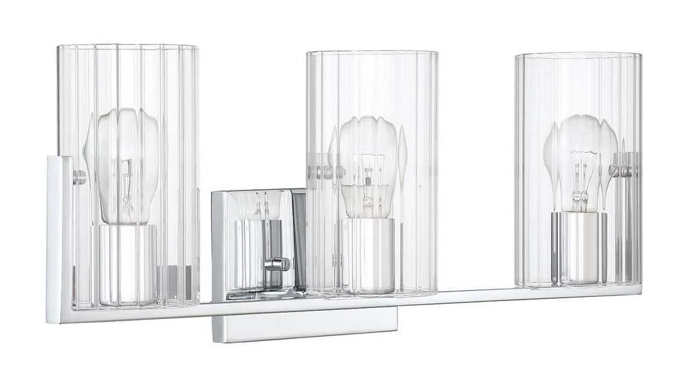 Brand new ๐ฅฐ Signature Hardware Lakeview 8-1/2 in. 60W 3-Light Bath Light in Polished Chrome ๐ฅฐ 5 Brand new ๐ฅฐ Signature Hardware Lakeview 8-1/2 in. 60W 3-Light Bath Light in Polished Chrome ๐ฅฐ - Image 3