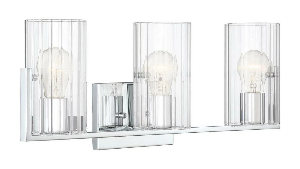 Brand new ๐ฅฐ Signature Hardware Lakeview 8-1/2 in. 60W 3-Light Bath Light in Polished Chrome ๐ฅฐ 6 Brand new ๐ฅฐ Signature Hardware Lakeview 8-1/2 in. 60W 3-Light Bath Light in Polished Chrome ๐ฅฐ - Image 4