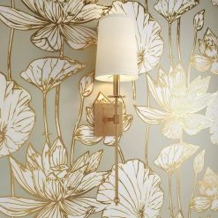 Buy 👏 Signature Hardware Calera 60W 1-Light Candelabra E-12 Wall Sconce in Brushed Gold 🥰 -Signature Hardware shop Query 1292