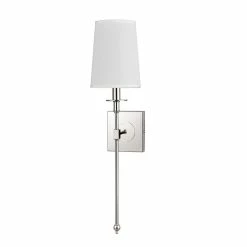 Budget 🛒 Signature Hardware Calera 60W 1-Light Candelabra E-12 Wall Sconce in Polished Nickel 🥰 -Signature Hardware shop Query 1295