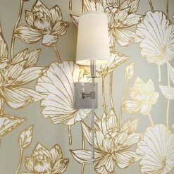 Budget 🛒 Signature Hardware Calera 60W 1-Light Candelabra E-12 Wall Sconce in Polished Nickel 🥰 -Signature Hardware shop Query 1298