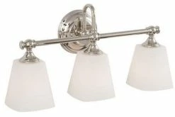 Buy 🛒 Signature Hardware Matina 10-1/2 x 21 in. 100W 3-Light Medium E-26 Vanity Fixture in Polished Nickel 🔥 -Signature Hardware shop Query 13