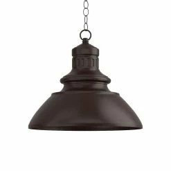 Discount ⭐ Signature Hardware Blackshore 11-1/2 in. 12W 1-Light Pendant in Warm Bronze 😀