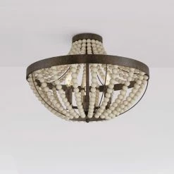 Discount 🛒 Signature Hardware Edisto 60W 3-Light Flush Mount Ceiling Fixture 🤩
