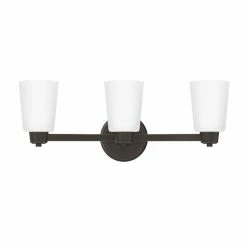 Cheap 🎉 Signature Hardware Windsor Gate 8-1/2 x 22-3/8 in. 100W 3-Light Medium E-26 Vanity Fixture in Oil Rubbed Bronze ⭐