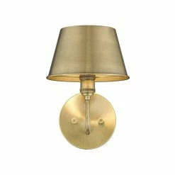 Best Sale 🔔 Signature Hardware Stanburn 60W 1-Light Medium E-26 Incandescent Wall Sconce in Aged Brass 🎉 -Signature Hardware shop Query 1332