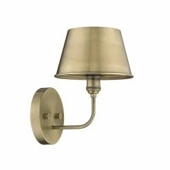 Best Sale 🔔 Signature Hardware Stanburn 60W 1-Light Medium E-26 Incandescent Wall Sconce in Aged Brass 🎉 -Signature Hardware shop Query 1333