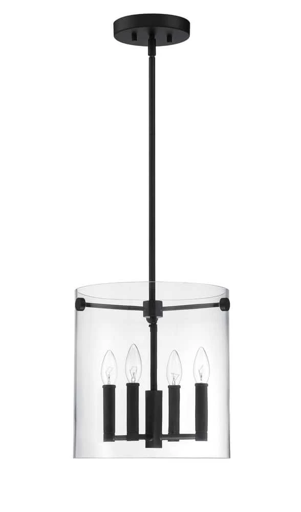 Brand new ๐ฅ Signature Hardware Glenvar 60W 4-Light Candelabra E-12 Pendant in Matte Black ๐ฅ 3 Brand new ๐ฅ Signature Hardware Glenvar 60W 4-Light Candelabra E-12 Pendant in Matte Black ๐ฅ