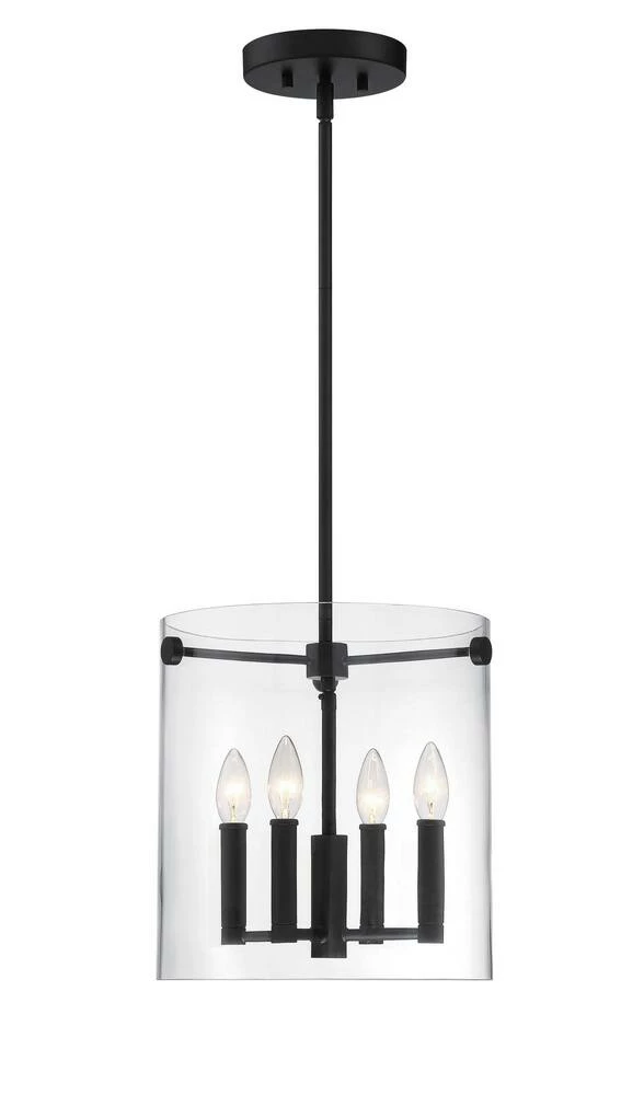 Brand new ๐ฅ Signature Hardware Glenvar 60W 4-Light Candelabra E-12 Pendant in Matte Black ๐ฅ 4 Brand new ๐ฅ Signature Hardware Glenvar 60W 4-Light Candelabra E-12 Pendant in Matte Black ๐ฅ - Image 2
