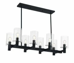 Best Sale 🔔 Signature Hardware Andreo 60W 8-Light Medium E-26 Pendant in Textured Black 👏 -Signature Hardware shop Query 146