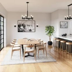 Best Sale 🔔 Signature Hardware Andreo 60W 8-Light Medium E-26 Pendant in Textured Black 👏 -Signature Hardware shop Query 148