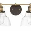 Best Pirce ✨ Signature Hardware Mooretown 8-3/4 in. 100W 2-Light Bath Light in Oil Rubbed Bronze with Antique Brass 🔔 -Signature Hardware shop Query 149