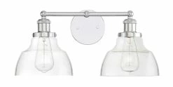 Promo 😍 Signature Hardware Mooretown 8-3/4 in. 100W 2-Light Bath Light in Polished Chrome 🥰