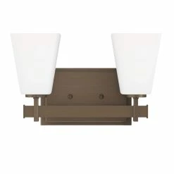 Best reviews of ✔️ Signature Hardware Hoxton 8-1/8 x 12-7/8 in. 100W 2-Light Medium E-26 Vanity Fixture in Plated Oxidized Bronze 🛒