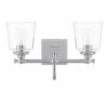 Cheap 🥰 Signature Hardware Antonia 17-3/8 in. 100W 2-Light Medium E-26 Bath Light with Clear Glass in Polished Chrome ✨ -Signature Hardware shop Query 174