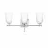 Hot Sale 🔔 Signature Hardware Antonio 21 in. Wide 3-Light Vanity Fixture in Polished Chrome with Frosted Glass Shades (100W) 😀 -Signature Hardware shop Query 19