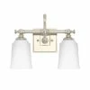 Deals 😉 Signature Hardware Antonio 13-1/4 in. 100W 2-Light Medium E-26 Bath Light with Frosted Glass in Polished Nickel 🎉 -Signature Hardware shop Query 190