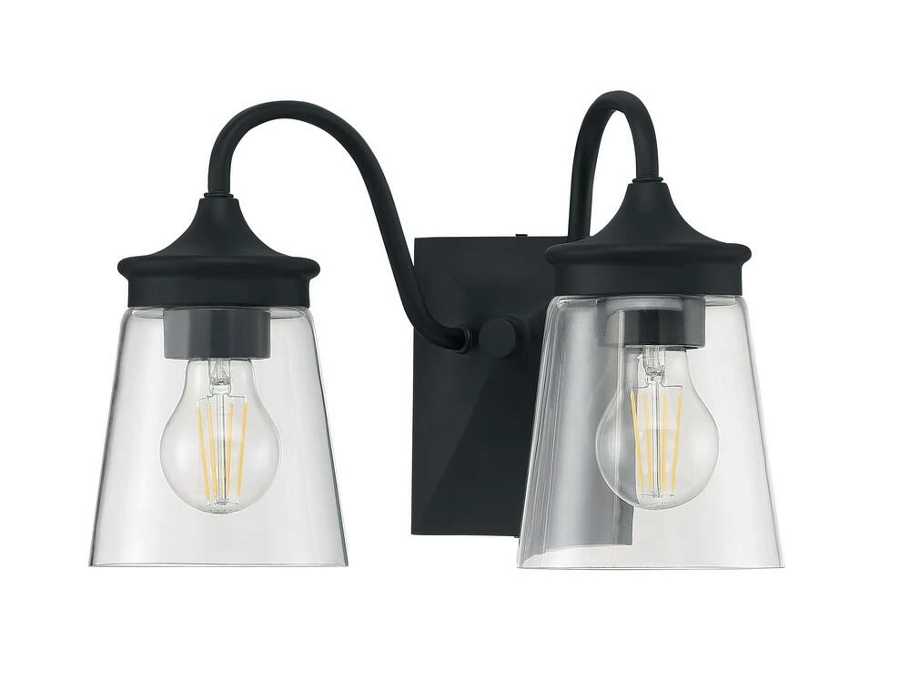 New ๐ Signature Hardware La Maida 60W 2-Light Medium E-26 Bath Light in Matte Black โค๏ธ 5 New ๐ Signature Hardware La Maida 60W 2-Light Medium E-26 Bath Light in Matte Black โค๏ธ - Image 3