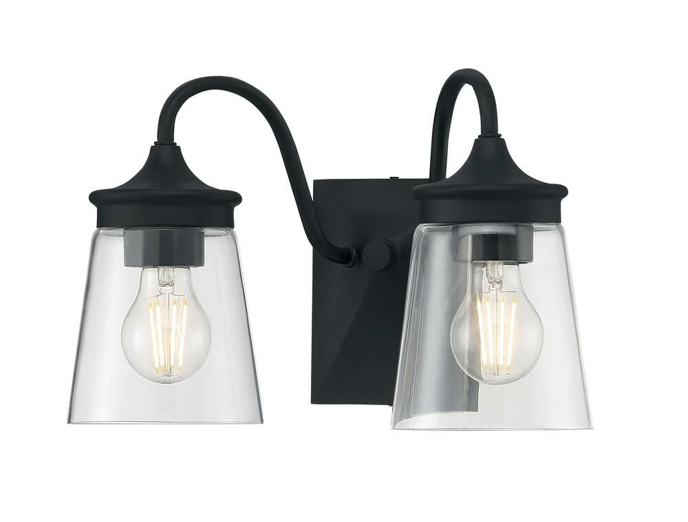 New ๐ Signature Hardware La Maida 60W 2-Light Medium E-26 Bath Light in Matte Black โค๏ธ 6 New ๐ Signature Hardware La Maida 60W 2-Light Medium E-26 Bath Light in Matte Black โค๏ธ - Image 4