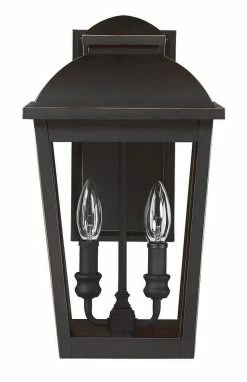 Buy 🎁 Signature Hardware Goodwin 15-1/2 in. 60W 2-Light Outdoor Wall Sconce in Oil Rubbed Bronze 🧨